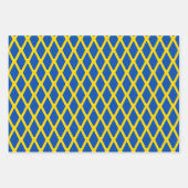 Modernes Cobalt Blue Gold Yellow Geometric Muster Geschenkpapier Set (Vorderseite 3)