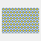 Modernes Cobalt Blue Gold Yellow Geometric Muster Geschenkpapier Set (Vorderseite 2)