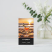 Modernes Cocktail Foto Beruflicher Barkeeper Visitenkarte (Stehend Vorderseite)