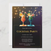 Modernes Cocktail-Party Einladung (Vorderseite)