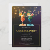 Modernes Cocktail-Party Einladung (Vorderseite)