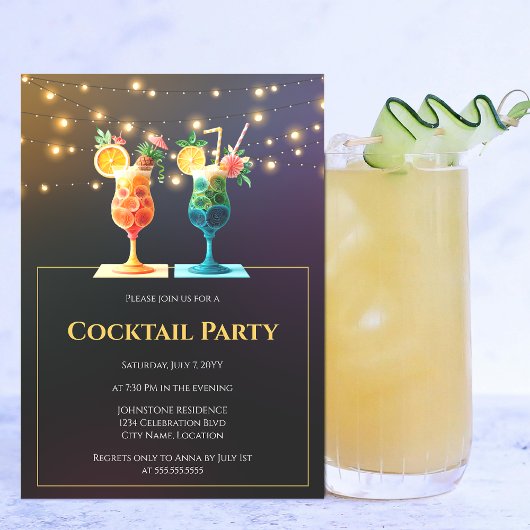 Modernes Cocktail-Party Einladung