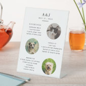 Modernes Cocktailmenü für Hochzeiten mit Fotos Sockelschild (In Situ)