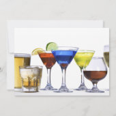 Modernes Cocktails Cocktail Party Einladung (Rückseite)