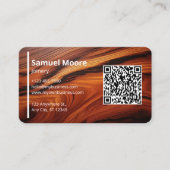 Modernes Cocobolo-Holz Visitenkarte (Vorderseite)