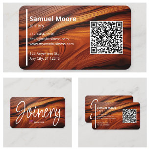 Modernes Cocobolo-Holz Visitenkarte