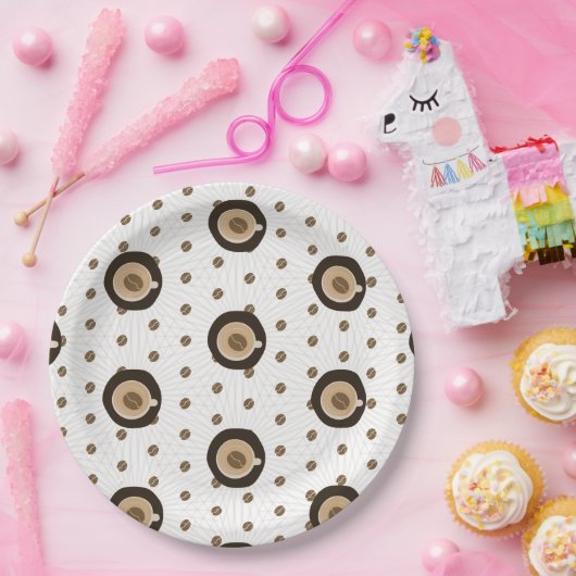 Modernes Coffee Bar Boans Brautparty Pappteller (Party)