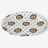 Modernes Coffee Bar Boans Brautparty Pappteller (Schrägansicht)