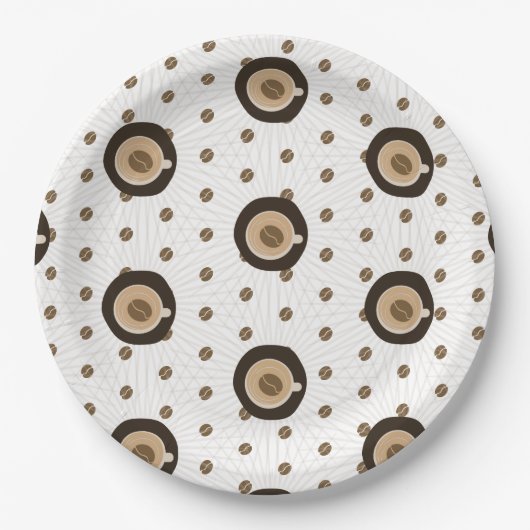 Modernes Coffee Bar Boans Brautparty Pappteller (Vorderseite)