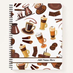 Modernes Coffee Lover Muster Notizblock