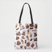Modernes Coffee Lover Muster Tasche (Vorderseite)
