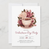 Modernes Coffee Valentines Galentines Party Einladung (Vorderseite)