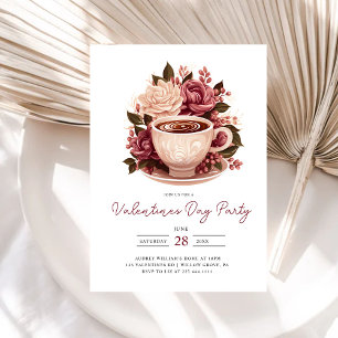 Modernes Coffee Valentines Galentines Party Einladung