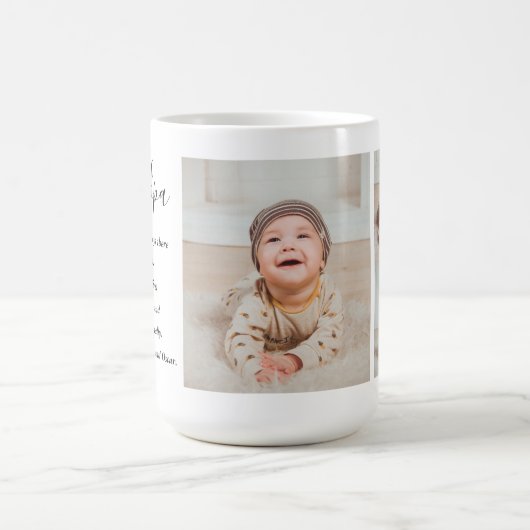 Modernes Collage Bestes Opa je Schönheitsgeschenk Kaffeetasse (Mittel)