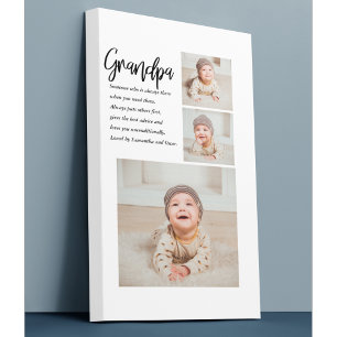 Modernes Collage Bestes Opa je Schönheitsgeschenk Leinwanddruck