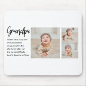 Modernes Collage Bestes Opa je Schönheitsgeschenk Mousepad (Vorne)