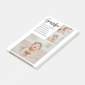 Modernes Collage Bestes Opa je Schönheitsgeschenk Post-it Klebezettel (angewinkelt)