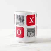 Modernes Collage Couple Foto & Red XOXO Kaffeetasse (Mittel)