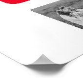 Modernes Collage Couple Foto & Red XOXO Poster (Ecke)