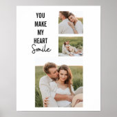 Modernes Collage Couple Foto & Romantic QuoteColla Poster (Vorne)