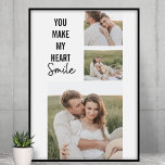 Modernes Collage Couple Foto & Romantic QuoteColla Poster<br><div class="desc">Collage Couple Foto & Lovely Romantic Quote</div>