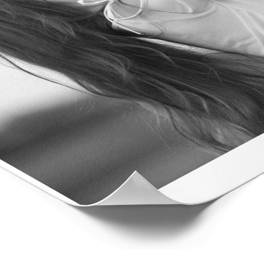 Modernes Collage Couple Foto & to Moon Zitat Poster (Ecke)