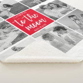 Modernes Collage Couple Foto & to Moon Zitat Sherpadecke (3/4)