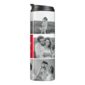 Modernes Collage Couple Foto & to Moon Zitat Thermosbecher (Nach rechts gedreht)