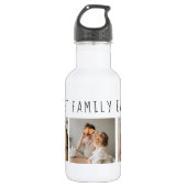 Modernes Collage Foto & Beste Familie je Bestes Ge Edelstahlflasche (Vorderseite)