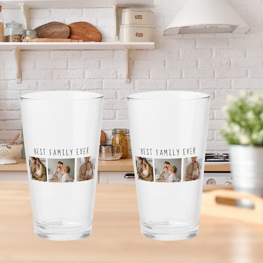 Modernes Collage Foto & Beste Familie je Bestes Ge Glas