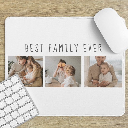 Modernes Collage Foto & Beste Familie je Bestes Ge Mousepad