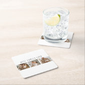 Modernes Collage Foto & Beste Familie je Bestes Ge Rechteckiger Pappuntersetzer (Vor Ort)