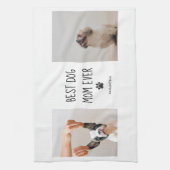Modernes Collage Foto Beste Mama Hund je Geschirrtuch (Vertikal)