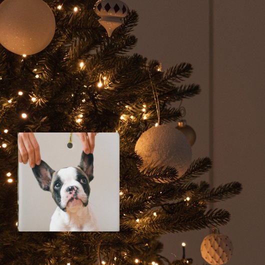 Modernes Collage Foto Beste Mama Hund je Keramikornament