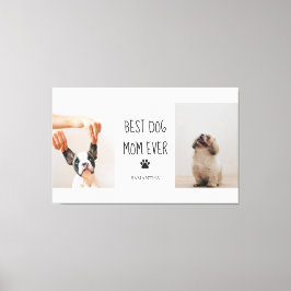 Modernes Collage Foto Beste Mama Hund je Leinwanddruck