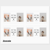 Modernes Collage Foto Beste Mama Hund je Rechteckiger Aufkleber (Blatt)