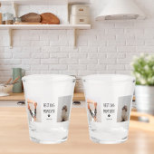 Modernes Collage Foto Beste Mama Hund je Schnapsglas