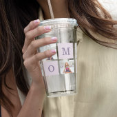 Modernes Collage Foto Beste Mama je Lila Geschenk Acryltrinkbecher