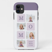 Modernes Collage Foto Beste Mama je Lila Geschenk Case-Mate iPhone Hülle (Rückseite)