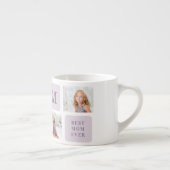Modernes Collage Foto Beste Mama je Lila Geschenk Espressotasse (Rechts)
