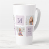 Modernes Collage Foto Beste Mama je Lila Geschenk Milchtasse (Rechte Ecke)