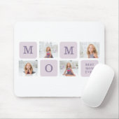 Modernes Collage Foto Beste Mama je Lila Geschenk Mousepad (Mit Mouse)