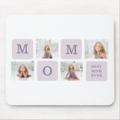 Modernes Collage Foto Beste Mama je Lila Geschenk Mousepad (Vorne)
