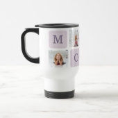 Modernes Collage Foto Beste Mama je Lila Geschenk Reisebecher (Links)