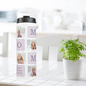 Modernes Collage Foto Beste Mama je Lila Geschenk Thermosbecher