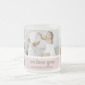Modernes Collage Foto Beste Mama je rosa Geschenk Mattglastasse (Mittel)