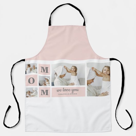 Modernes Collage Foto Beste Mama je rosa Geschenk Schürze (Vorderseite)