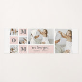 Modernes Collage Foto Beste Mama je rosa Geschenk Yogamatte (Vorderseite (Horizontal))
