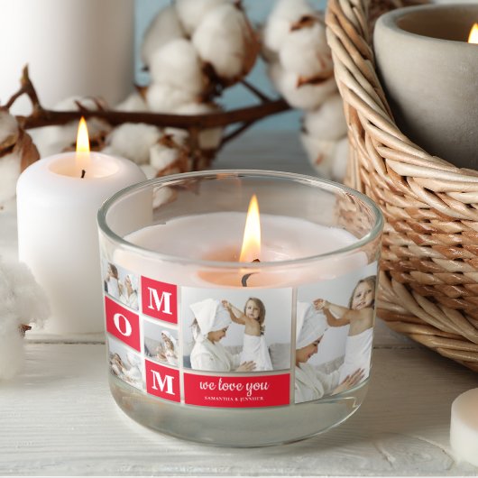 Modernes Collage Foto Beste Mama je Rote Geschenke Rechteckiger Aufkleber