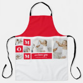Modernes Collage Foto Beste Mama je Rote Geschenke Schürze (Vorderseite)